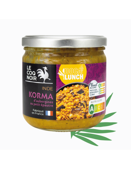 KORMA D'AUBERGINE ET PETIT ÉPEAUTRE - BOCA LUNCH
