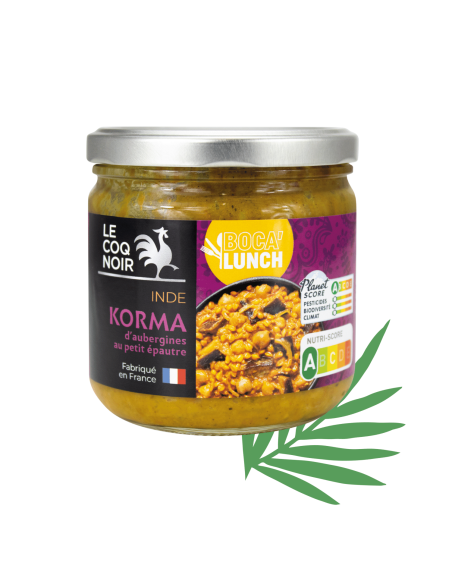 KORMA D'AUBERGINE ET PETIT ÉPEAUTRE - BOCA LUNCH