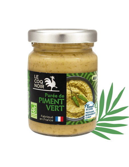 PURÉE DE PIMENT VERT PARFUMÉE GINGEMBRE ET AIL