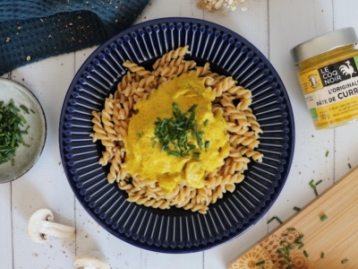 Tortellini au curry et champignons